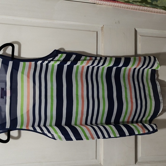 Blue sheer n stripes tank top - Picture 2 of 3